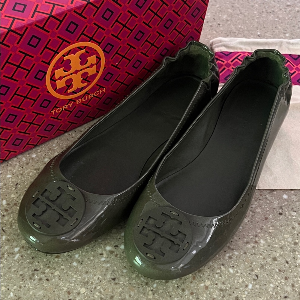 Tory Burch Minnie Travel Ballet - Moss